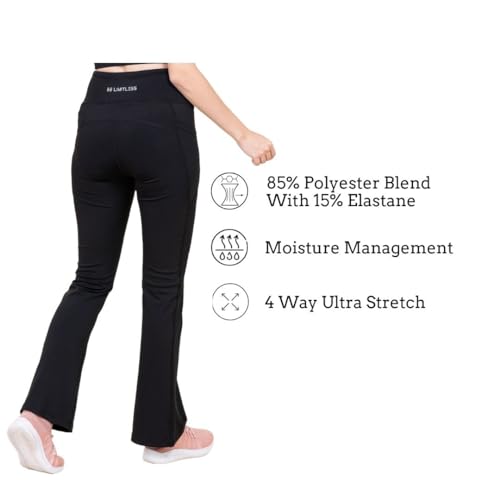 Image of 3rd Planet Women's High Waist Activewear Leggings | 4-Way Stretch, Sweat-Wicking, Non-See-Through Gym & Yoga Tights with Side Pockets | Comfortable Slim Fit Pants for Workout, Running & Fitness