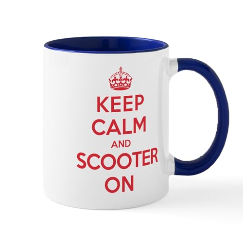 CafePress Keep Calm Scooter Mug 11 oz Ceramic Coffee Mug