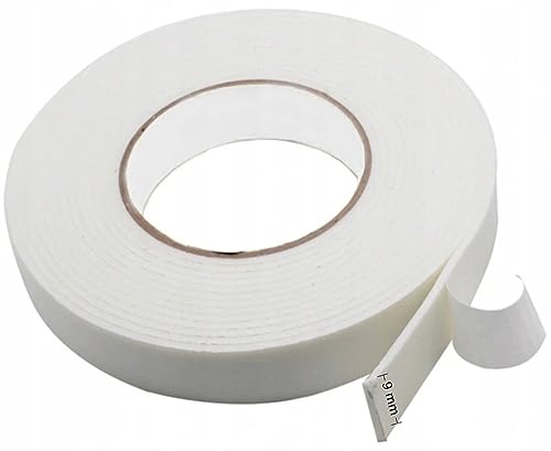 Wooden World - Double side Foam tape PE - White foam - 2 mm Thick 9 mm width and 25 m long - White spacer - Image 2