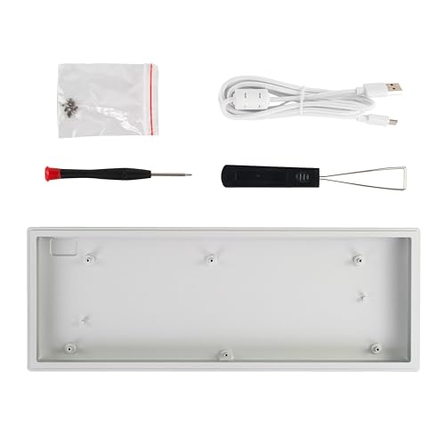 Image of DrunkDeer G60 Aluminum Case 60% Layout USB Wired Compact Custom for Rapid Trigger Magnetic Switch Gaming Keyboard,Only Case, Sliver White