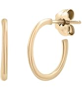 Timeless Love 14k Gold Vermeil Hoop Earrings – Thin Gold Hoops for Women – Lightweight & Hypoalle...