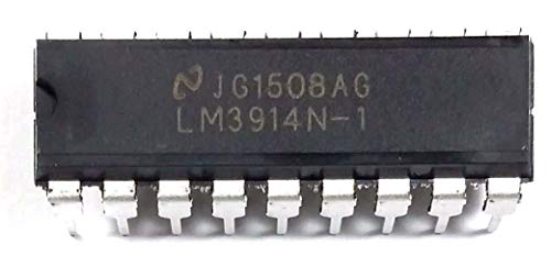 Juried Engineering LM3914N-1 LM3914 Dot Bar-Graph Display Driver Breadboard-Friendly (Pack of 5)
