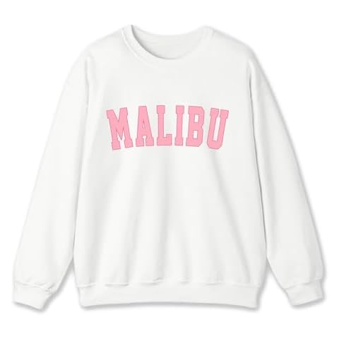 Sulayesh Cute Graphic Preppy Sweatshirts for Teen Girls Oversized Aesthetic Hoodies Trendy Crewneck Long Sleeve Shirts Tops (White,S) Cover