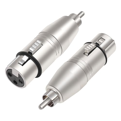Adaptador RCA Macho a XLR Hembra 3 pines pack x2 miniatura 1