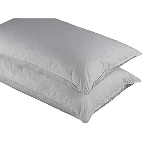 Original Sleep Company 4 Pack Anti Dust Mite White Duck Feather Pillow - Machine Washable - Soft/Medium Firmness - 100% Cotton Cover Cover