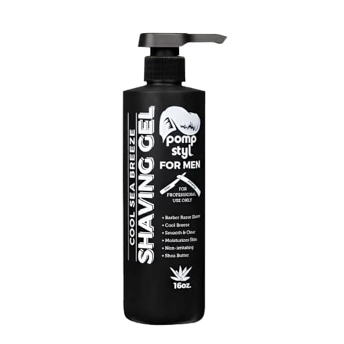 Shaving Gel Cool Sea Breeze 16 OZ – Smooth Razor Glide, Clear Formula, Moisturizing with Shea Butter – For All Hair Types With Aloe Vera - Avocado Oil - Shea Oil - Vitamin E &amp; Dead Sea Salts