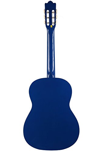 Image of Juarez 39C /B Classical Guitar Full Size Deluxe Nylon Strings, Blue Gloss Finish