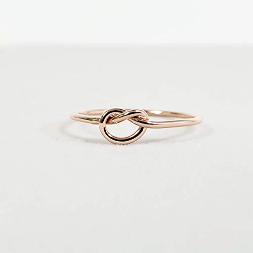 14K Solid Gold Stacking Knot Ring #TOP6