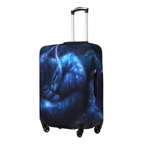 The Cat in The Dream Durable Luggage Cover Suitcase Protector Anti-Scratch Luggage Cover Fits 18-32inch Luggage, Black, L2