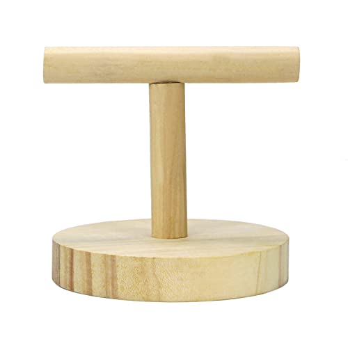 Image of Litewoo Parrot Perch Bird Stand Natural Wood Quartz Sand Birdcage Play Gym T Perch Fits for Budgies Parakeet Cockatiel Conure Lovebirds B