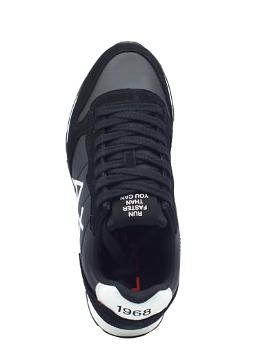 SUN68 Sneaker Running Tom baskets confortables en cuir noir