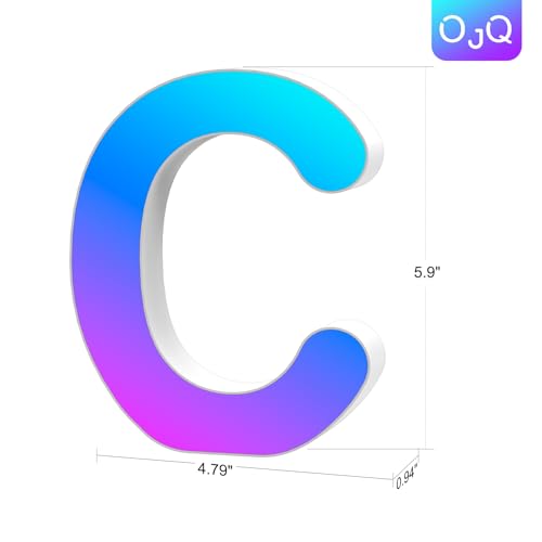 Ojq JJU-314 Light Up Letters Led Letter - Bedroom Lighted Letter Colorful Glitter Alphabet Music Sync Color Changing Letters For Boy Girl Gift Birthday Christmas Wedding Bar Wall Night Light thumb #8