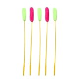 5pcs Plush String Toy Training Wand Cat Interactive Plush Wand Toy Funny Stick Teaser for Cat Kitten ( Random Color )