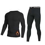 NuCamper Thermounterwäsche Herren Winter Funktionsunterwäsche Skiunterwäsche Thermowäsche Set Atmungsaktiv Thermo Unterwäsche Wram Weich Thermounterhemd Thermohosen for Männer Langarm Shirt und Hose