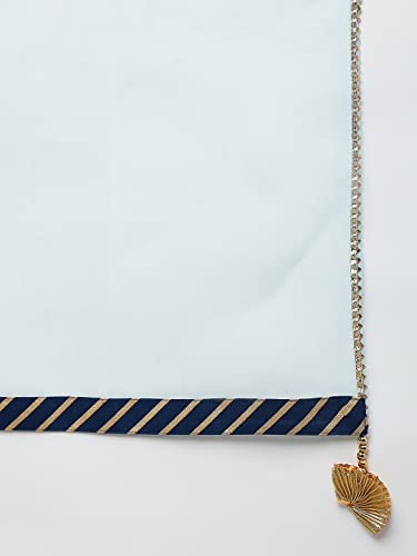 Image of ANNI DESIGNER Women's Cotton Blend Kurta with Dupatta