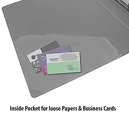 KEEPING 2D Ring Binder File/Folder for Office documents and Certificate Plastic Size A4 (Black, Blue, Greay, RED) (2 Pack) 2