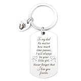 Yilousy Vater-Geschenke von Tochter Sohn, Weihnachten, Geburtstag, Vatertag, Geschenke für Vater, Schlüsselanhänger für Vater, bester Papa