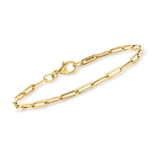 Pure Collection by Ross-Simons Italian 14kt Yellow Gold Paper Clip Link Bracelet