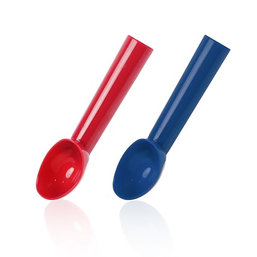 Plastic Ice Cream Scoops, Set of 2 (Red Navy)