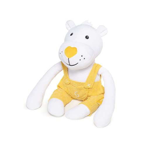 skiddoü weiches Kuscheltiere Bernt mit Latzhosen, Stofftier Bär, plüsch Teddybär, skandinavische Design, Klettverschluss… – Bild 6