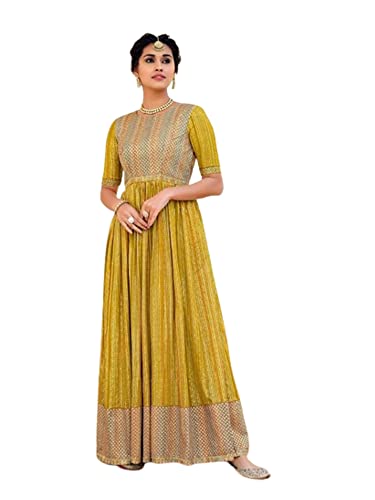 Robe longue musulmane jaune XX-Large confortable et élégante pour l'Aïd