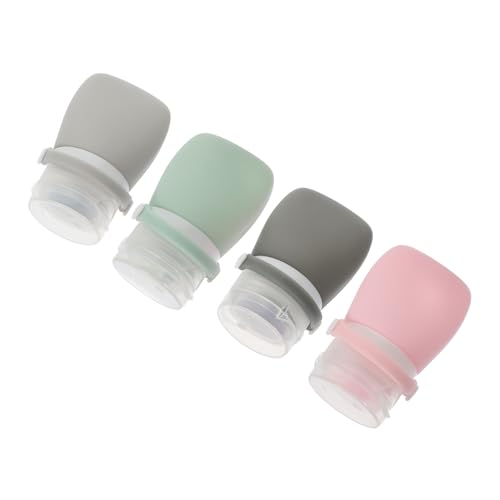 MALUGOGO 4個 旅行用シリコン装瓶 漏れ防止 トラベル用乳液容器 シャンプー化粧品収納バッグ付 出張や旅行に