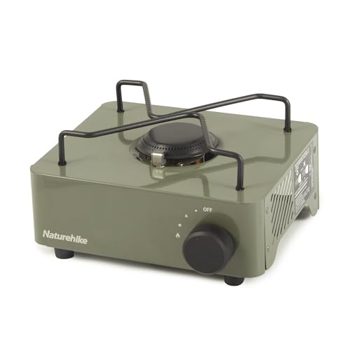 Naturehike Simple Design Mini Camping Stove Non-Collapsible Portable Gas Stove Compatible with Butane/Propane for Backyard BBQ Hiking Travel