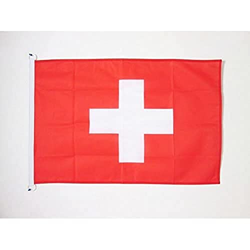 AZ FLAG, Switzerland Flag, 2x3 Ft, For Outdoor, Swiss Banner Knitted Polyester with Two Plastic Rings, Fade Resistant