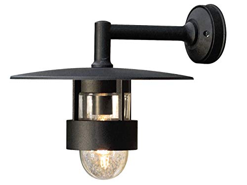 504-750 Freija - Lampada da Parete 34 x 42 x 34 cm Larghezza x profondità x Altezza 1 Lampadina da 60 W IP23 Colore: Nero Opaco