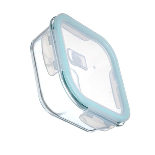 iplusmile Caja de Almuerzo de Vidrio Espesado Tazón de Vidrio Resistente Calor Almacenamiento y Ecológico para Comidas para Picnic y Microondas