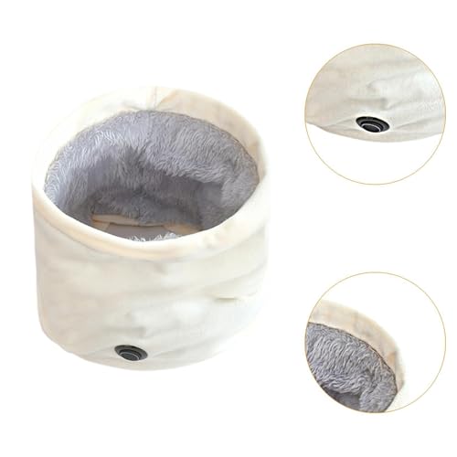 Adjustable Heated Scarf with Three Temperature Options USB Powered Plush Neck Warmer for Outdoor Activities 11.81x9.06 Inch- Beige2