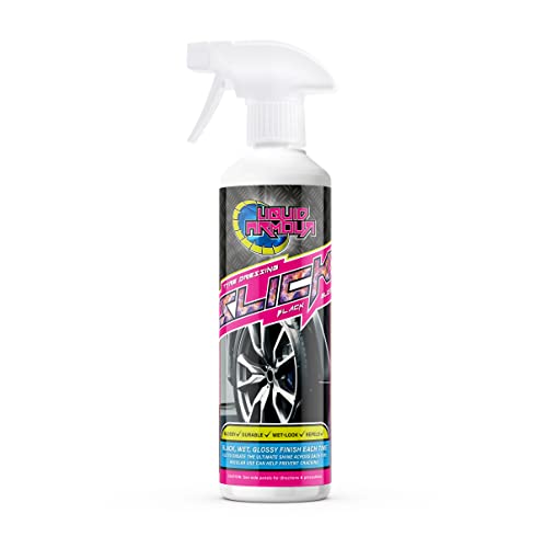 Liquid Armour High Gloss Tyre Dressing | Rubber Cleaning Care, Black Wet Look Finish, 500ml