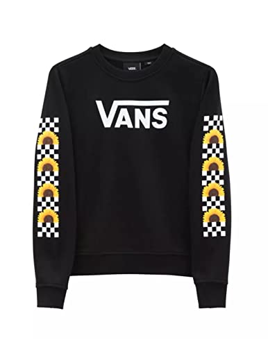 Vans Mädchen Sunlit Crew Fleece Sweatshirt, Schwarz, 8-10 Jahre EU