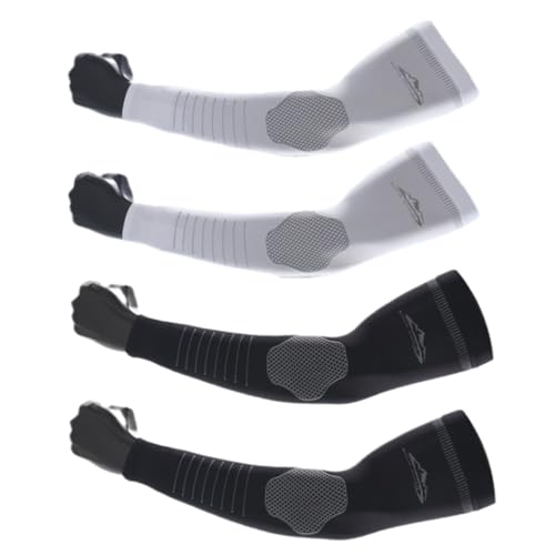 JOWILIN UV Protection Arm Sleeves 2 Pairs UPF 50+ Cooling Sports Sleeves Arm Compression Sleeves Sweat-Resistant & Breathable Arm Support for Cycling Basketball Football Volleyball for Unisex