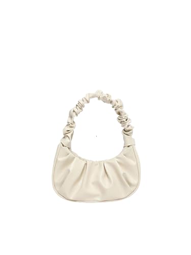 Women's Mini Purse Pleated Shoulder Bag Small Ruched Hangbags Cute Hoto Denim Clutch Bags