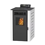 HOME&SOFAS SI Estufa de Pellet 6 kW | Confort, Eficiencia y Calor Ideal | Para Espacios Pequeños | Máxima Eficiencia, Confort y Ahorro para tu Hogar | Rendimiento Continuo sin Interrupciones (BLANCO)