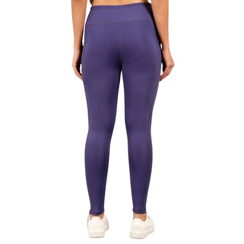 Image of NINQ high Waist Women Gym Compression Pants for Workout with Pocket, Yoga & Exercise, Active Wear Legging Sports Tights Trousers with Comfortable Fit for Running, Jogging & Training