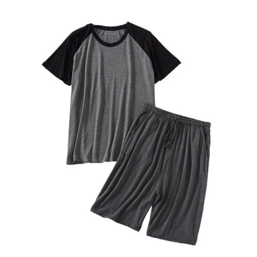 Men's Cool 2 Piece Drawstring 2 Piece Set Comfy Elasthane Loose Medium Waist Modal Home Lounge Set