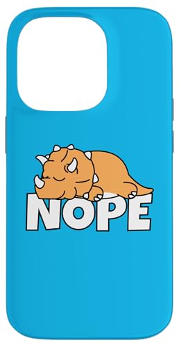�u����A�����͂��߂񂾁v�ӂ��ҁE�ӑāE�̂�т艮�E�g���P���g�v�X Nope Not Today Triceratops �X�}�z�P�[�X iPhone 14 Pro �p