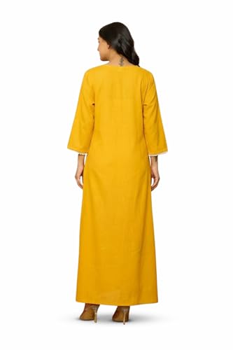 Image of NIHSAMAH Viscose Nighty for Women, Embroidered & Printed Stylish Night Gown, Long Sleeve Comfortable Sleepwear Long Nightwear, Maxi