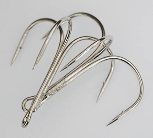 Laxygo Classic Treble Hooks Standard Strength Fishing Hook Large Super Sharp Triple Barbed Fish Hook Bronze Size 12/0 (12/0-5Pcs-Bronze) #TOP4
