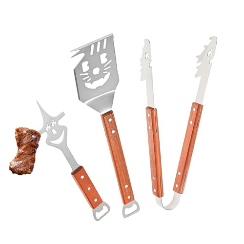 Accessoires de Grill Robustes en Acier Inoxydable : Set d'Ustensiles de Barbecue Durables