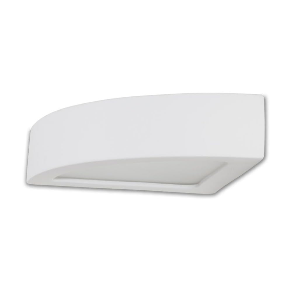 MAZZOLA LUCE Applique angolare bianca lampada per angolo parete di gesso ceramica pitturabile design moderna