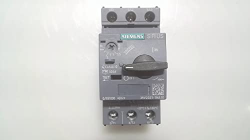 SIEMENS 3RV2021-1HA10 Manual Motor Starter, 8 Amperios Nominales, Rango 5.5-8.0 Amperios miniatura 3