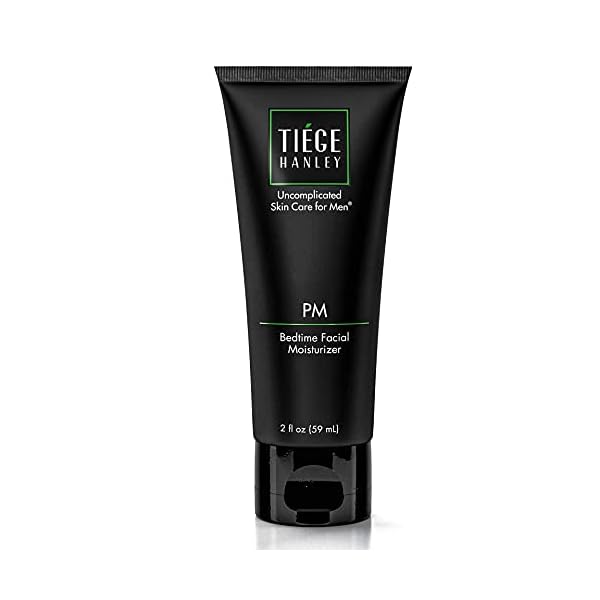 Tiege Hanley Mens Night Cream for Face, PM Bedtime Facial Moisturizer - Anti-Aging Night Time Wrinkle Cream for Men with Sensitive Skin - Overnight Moisturizer for a Soft, Smooth, & Hydrated Skin
