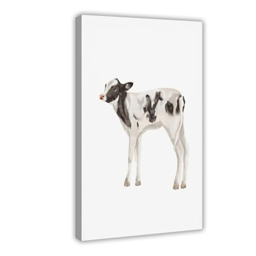 Tableau petite vache de qualité sur toile tendue