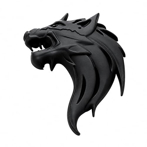 Image of AUTOMASH Wolf Emblem Sticker for Sierra 2026 Year Onwards All Models of Ta-ta Car Fuel Tank Stickers Side Badges /Logo Decal for All Cars & Bikes (Black)