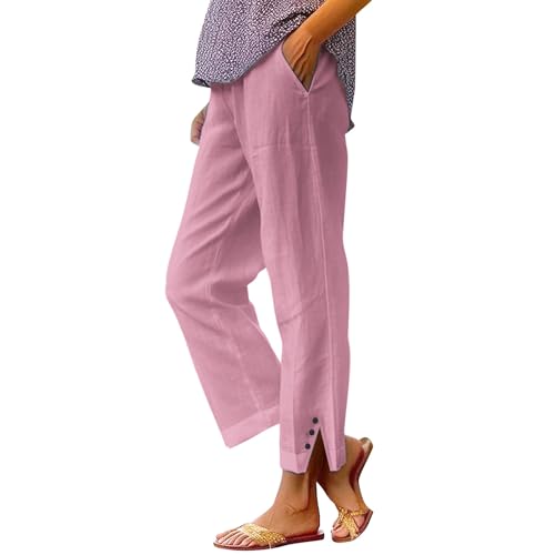 Pantalones de lino para mujer, pantalones de yoga para mujer, pantalones de chándal de pierna ancha, trajes para boda, leggings acampanados, talla 16, pantalones deportivos para chinos flotantes para