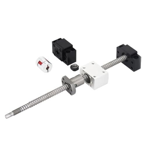 Metal Ball Screw nut end Processing SFU3205 Ball Screw Set Ball Screw Nut BK25 BF25 300 400 600mm End Machined Nut Holder Coupling for 3D Printer(900mm)