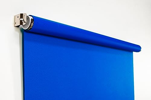 Small Spring-Powered Roll-Up/Pull-Down Background ID photos (Chromakey Blue (Royal))